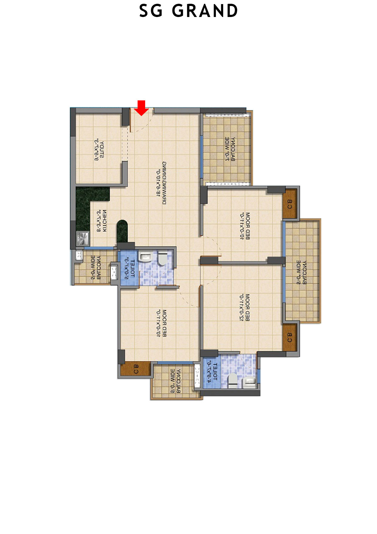 Sg Grand Tower F Unit 4 Floor Plan
