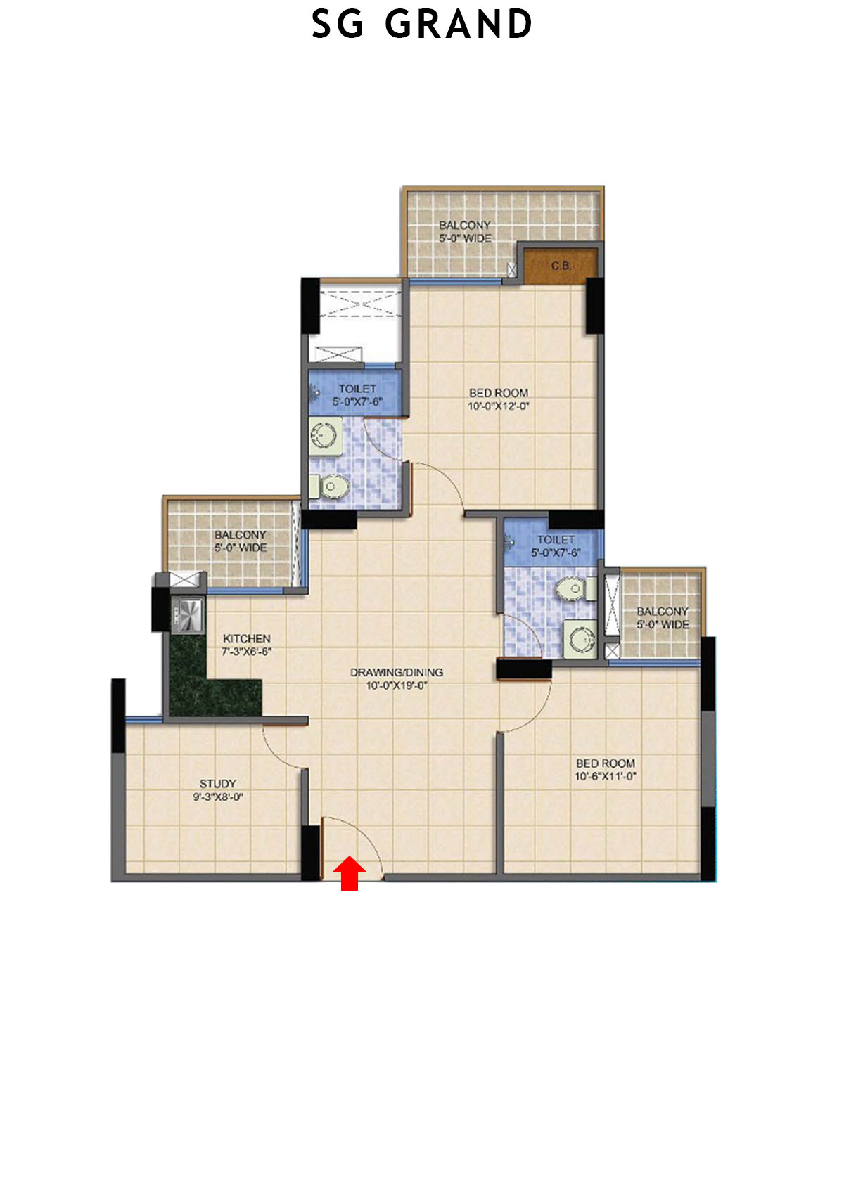 Sg Grand Pearl Unit 2 Floor Plan