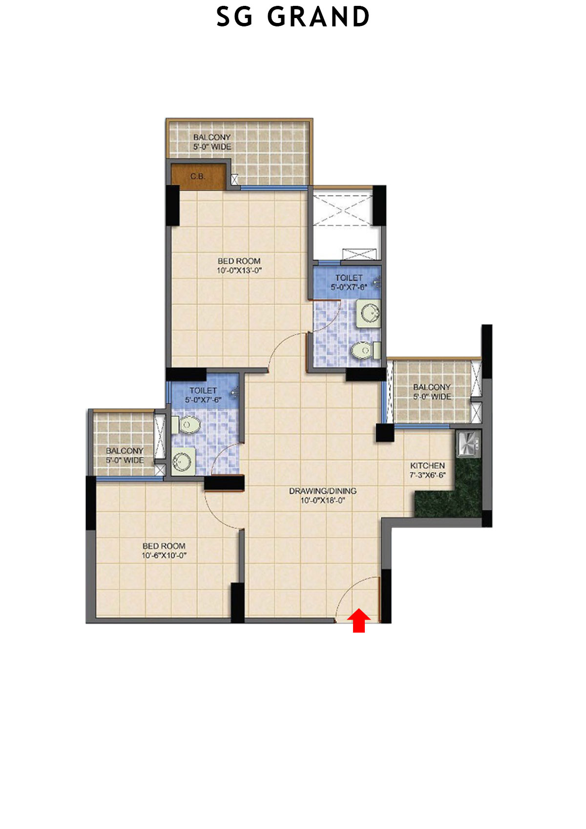 Sg Grand Pearl Unit 5 Floor Plan