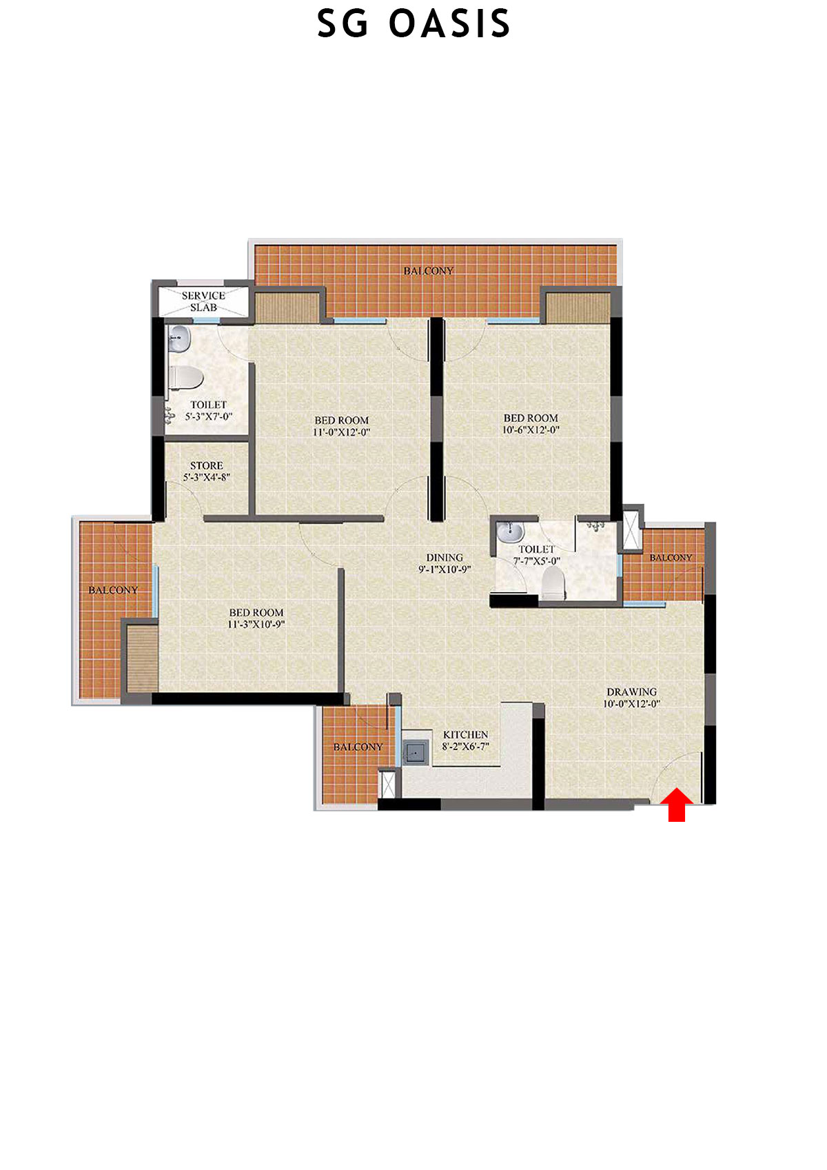 Sg Oasis Tower A Unit 1 Floor Plan
