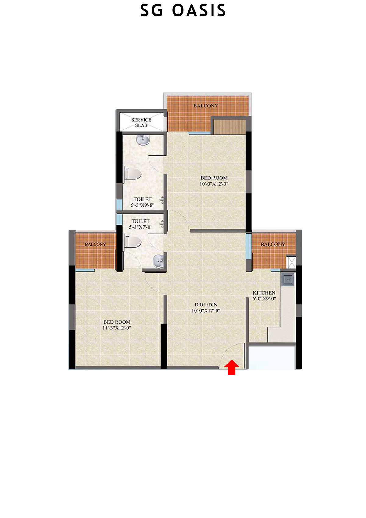 Sg Oasis Tower A Unit 2 Floor Plan