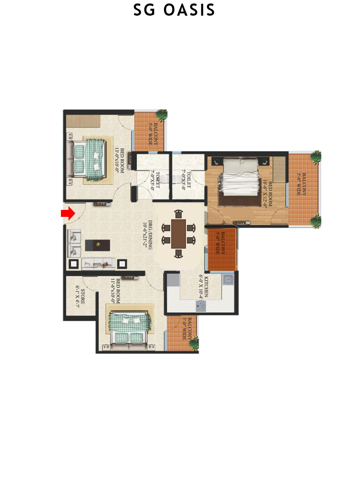 Sg Oasis Tower A Unit 5 Floor Plan