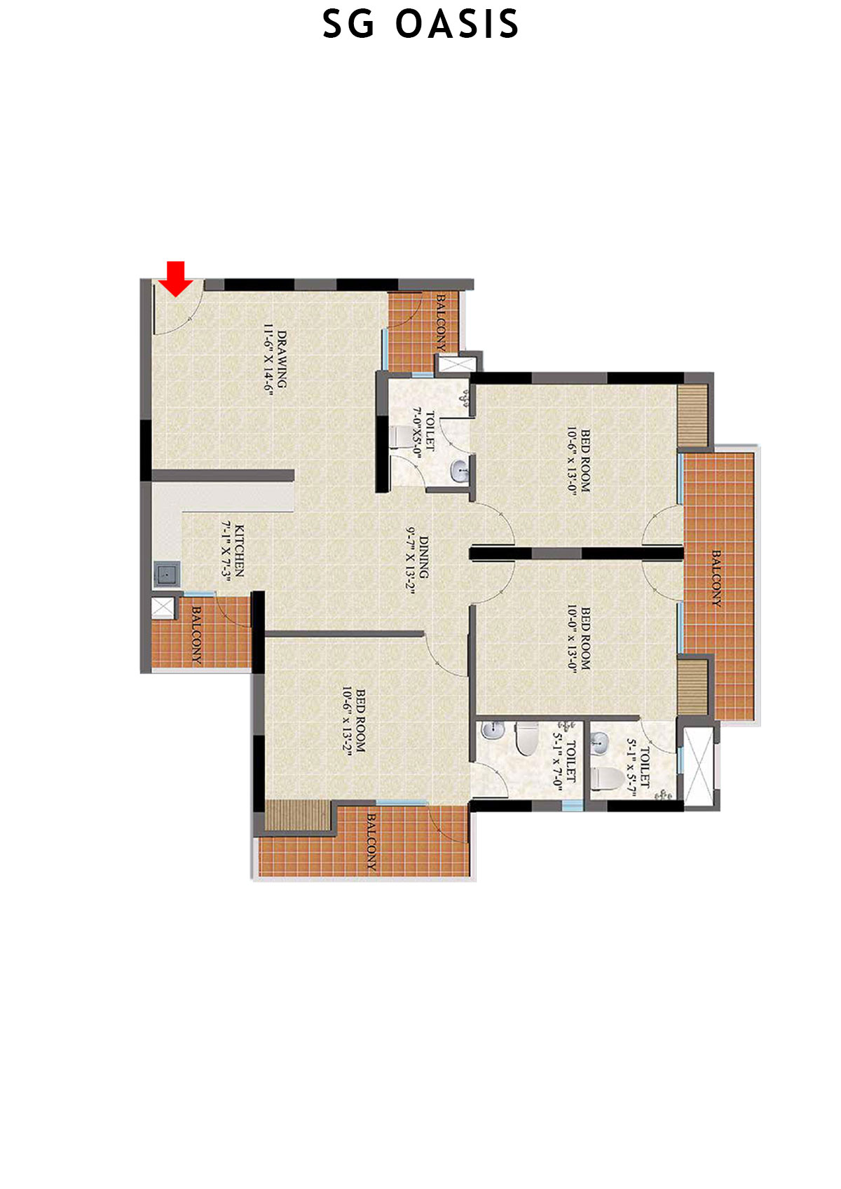 Sg Oasis Tower A Unit 6 Floor Plan