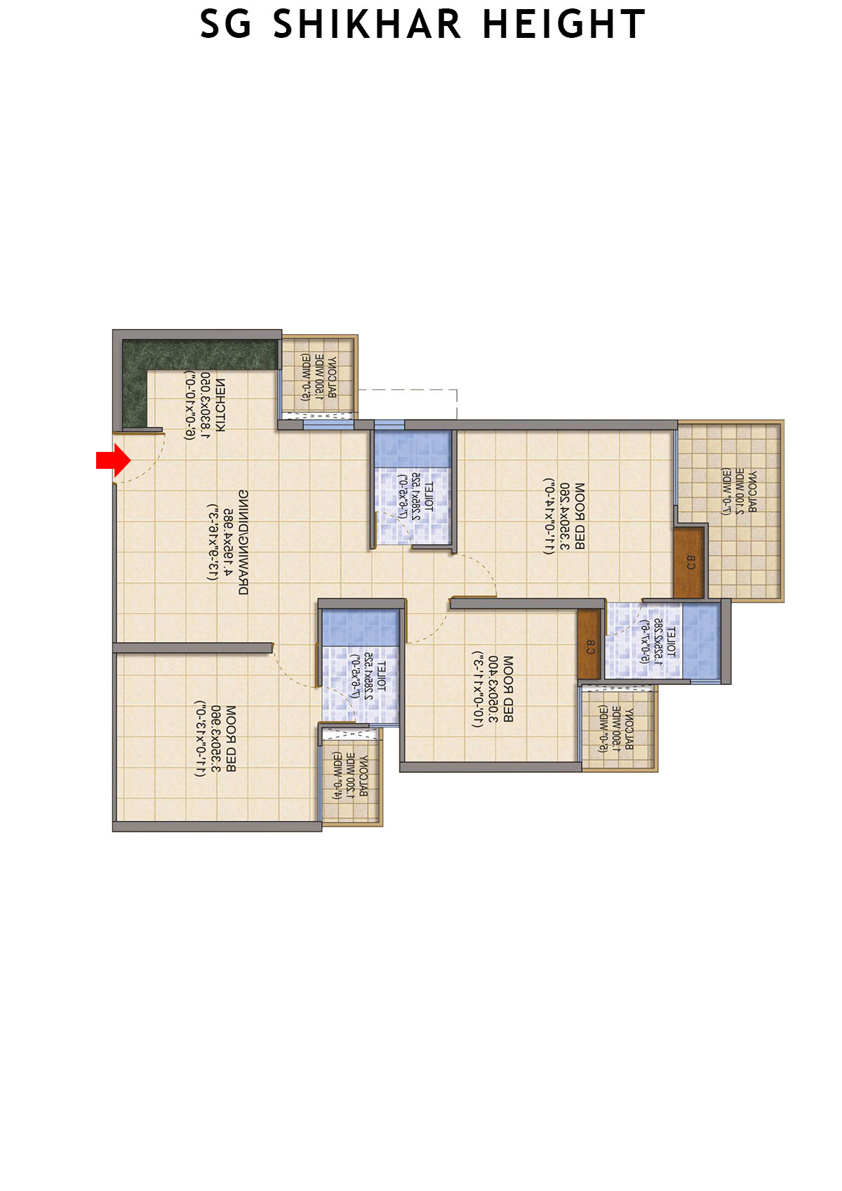 Sg Shikhar Height Tower A1 Unit 4 Floor Plan