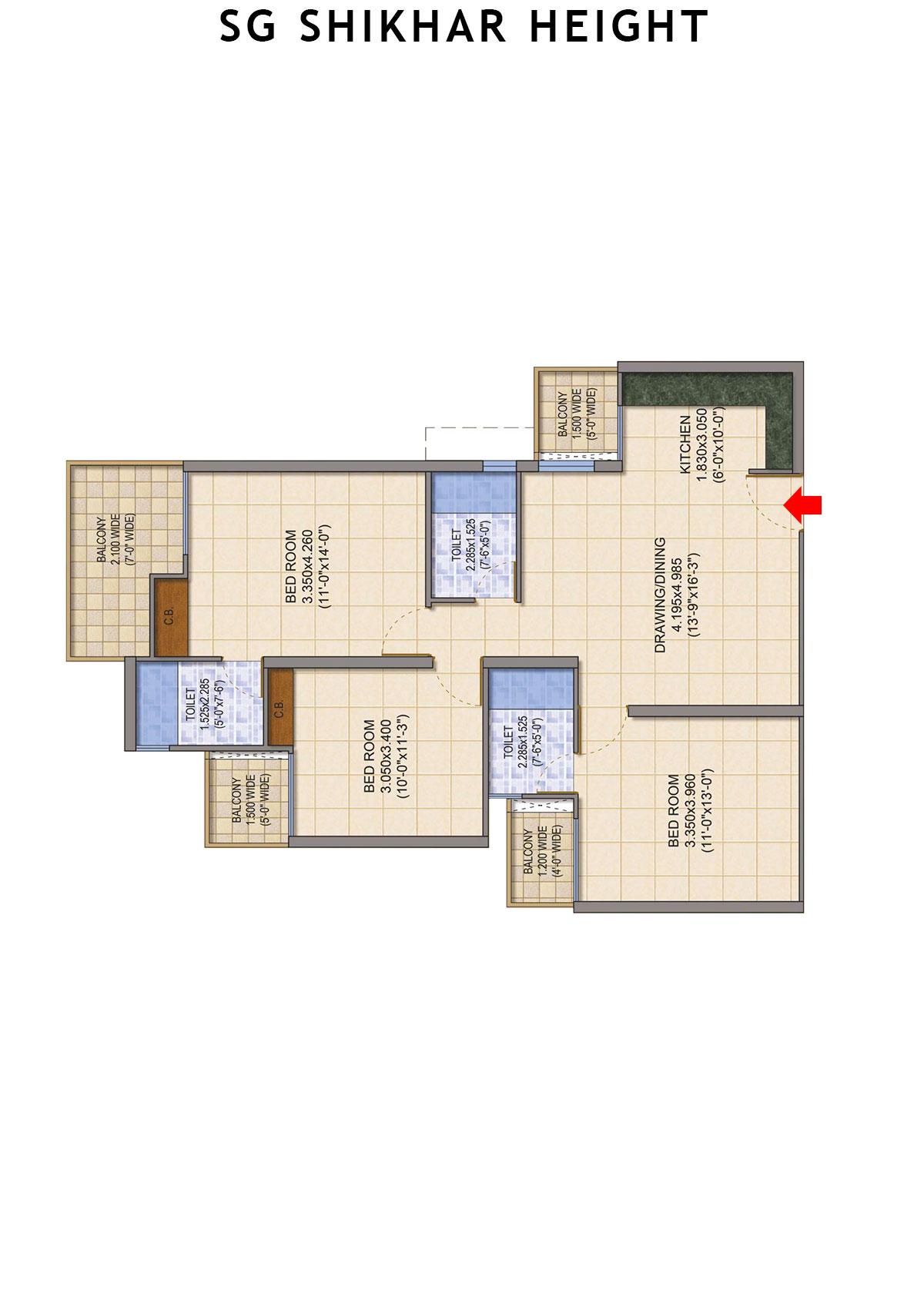 Sg Shikhar Height Tower A1 Unit 5 Floor Plan