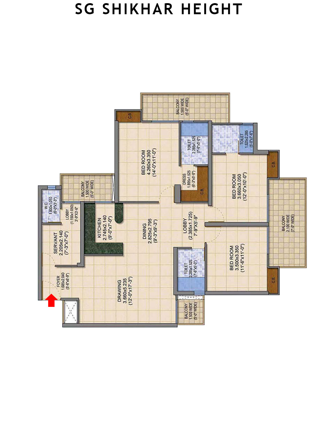 Sg Shikhar Height Tower A1 Unit 6 Floor Plan