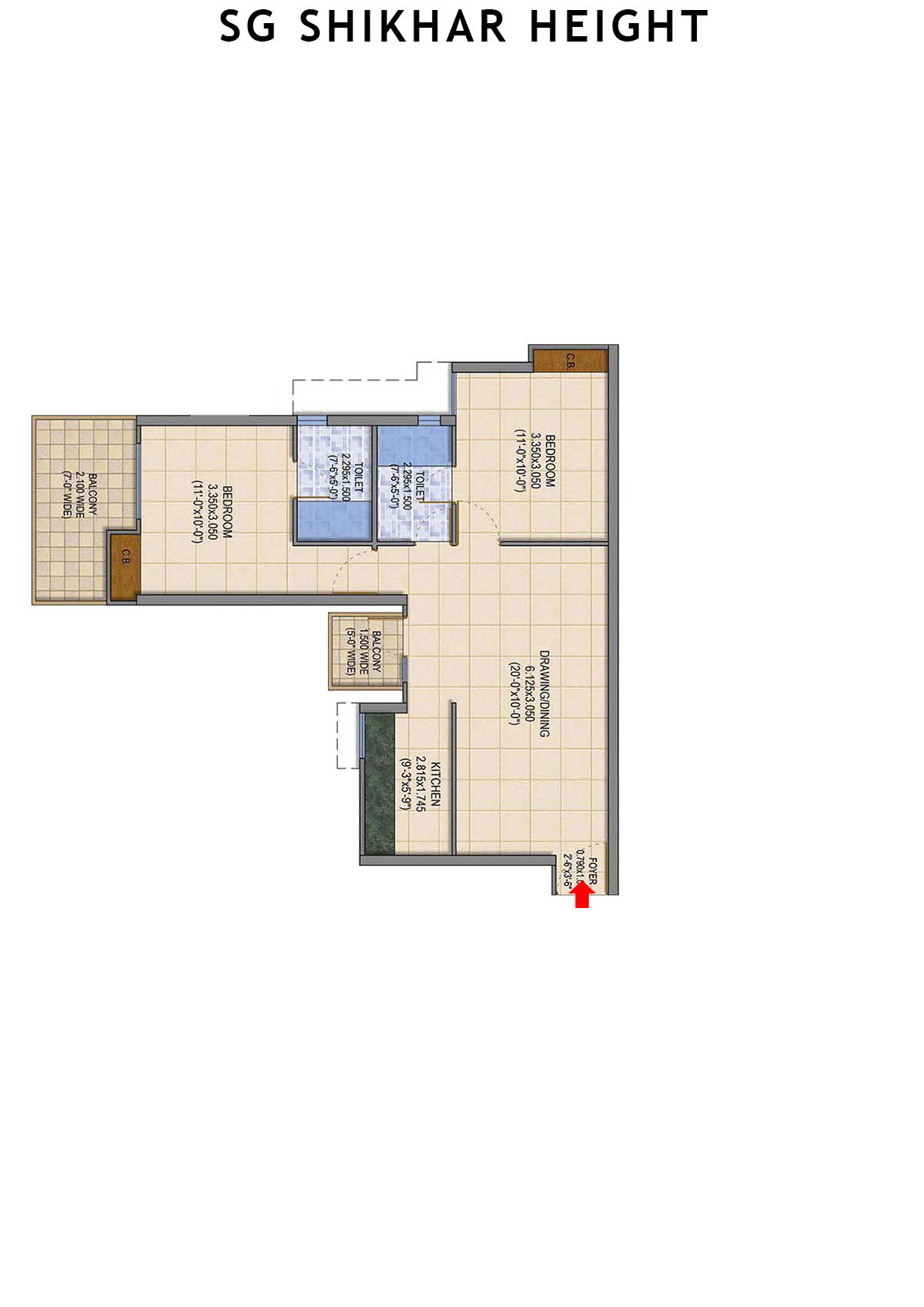 Sg Shikhar Height Tower A2 Unit 1 Floor Plan
