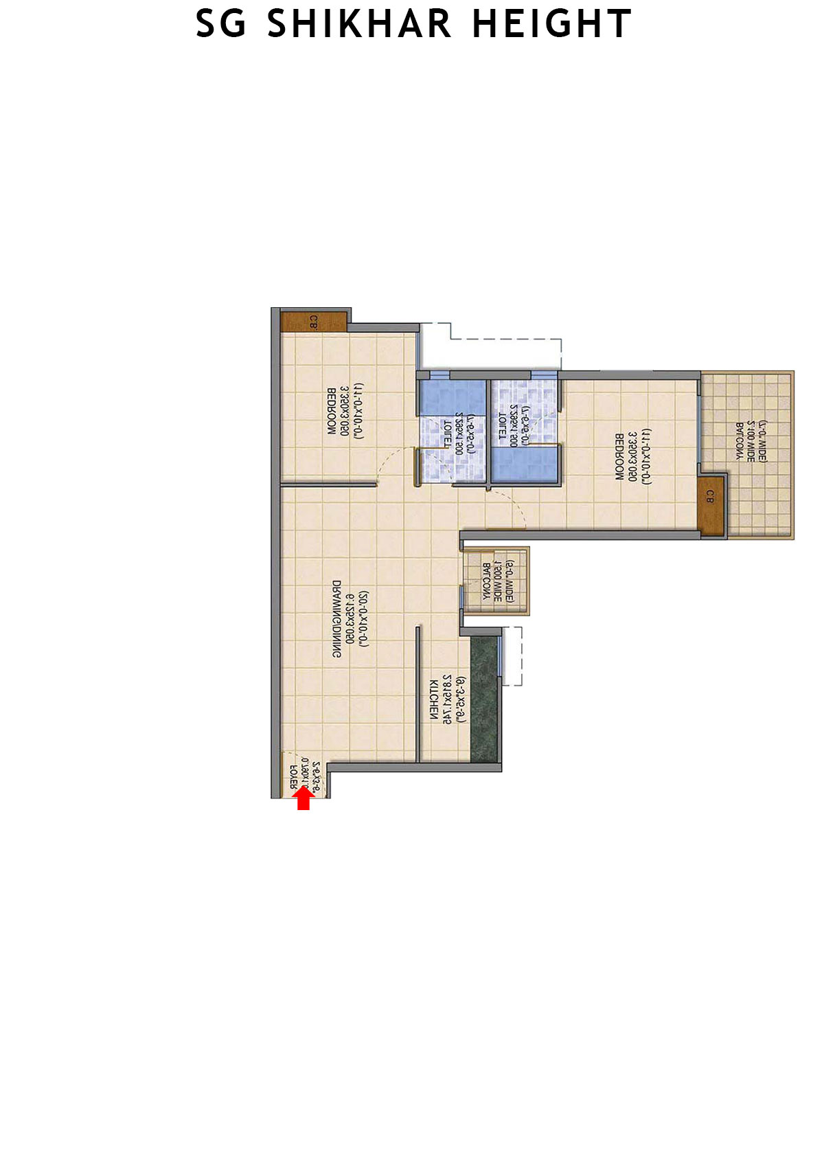 Sg Shikhar Height Tower A2 Unit 2 Floor Plan