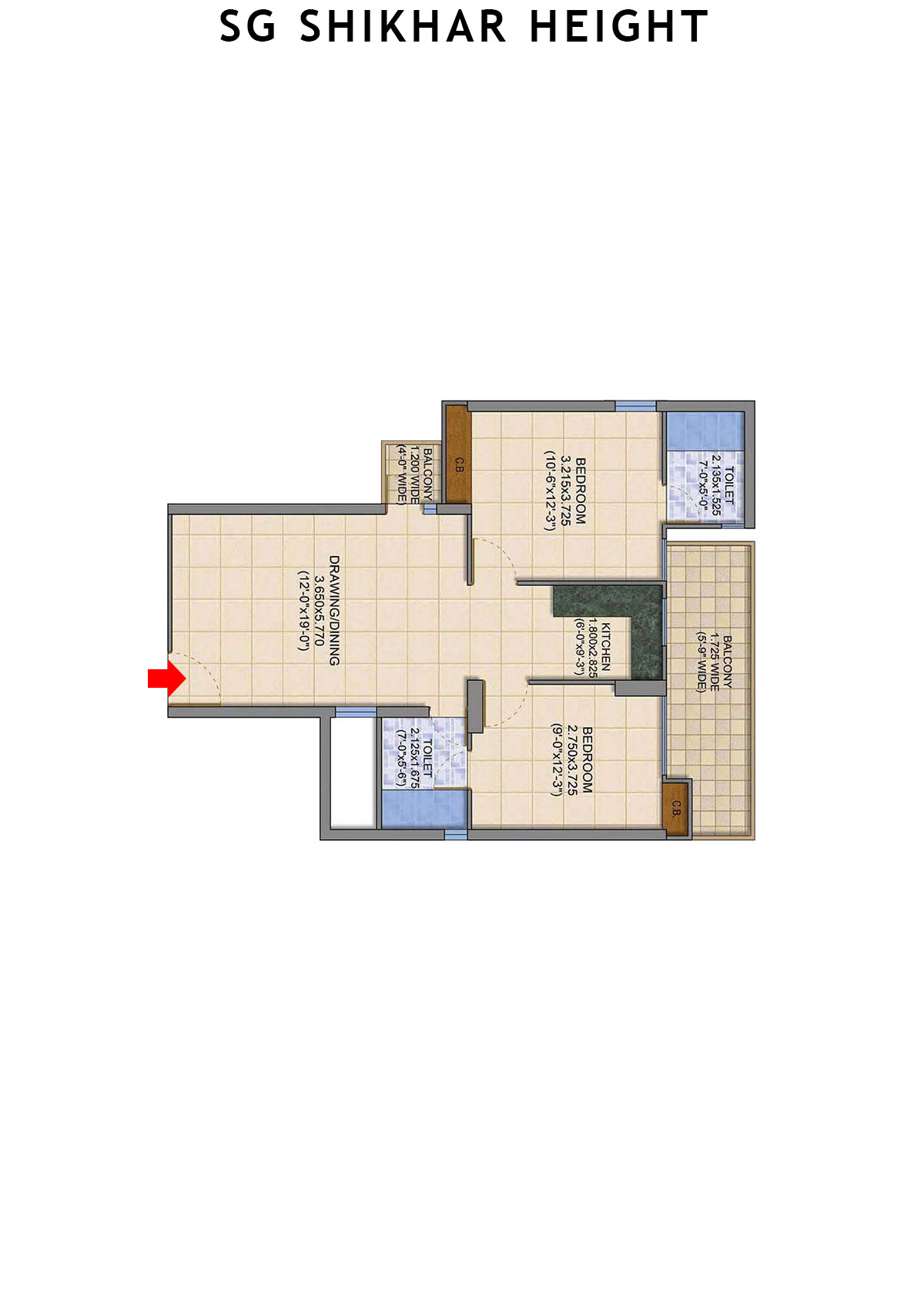 Sg Shikhar Height Tower A2 Unit 3 Floor Plan