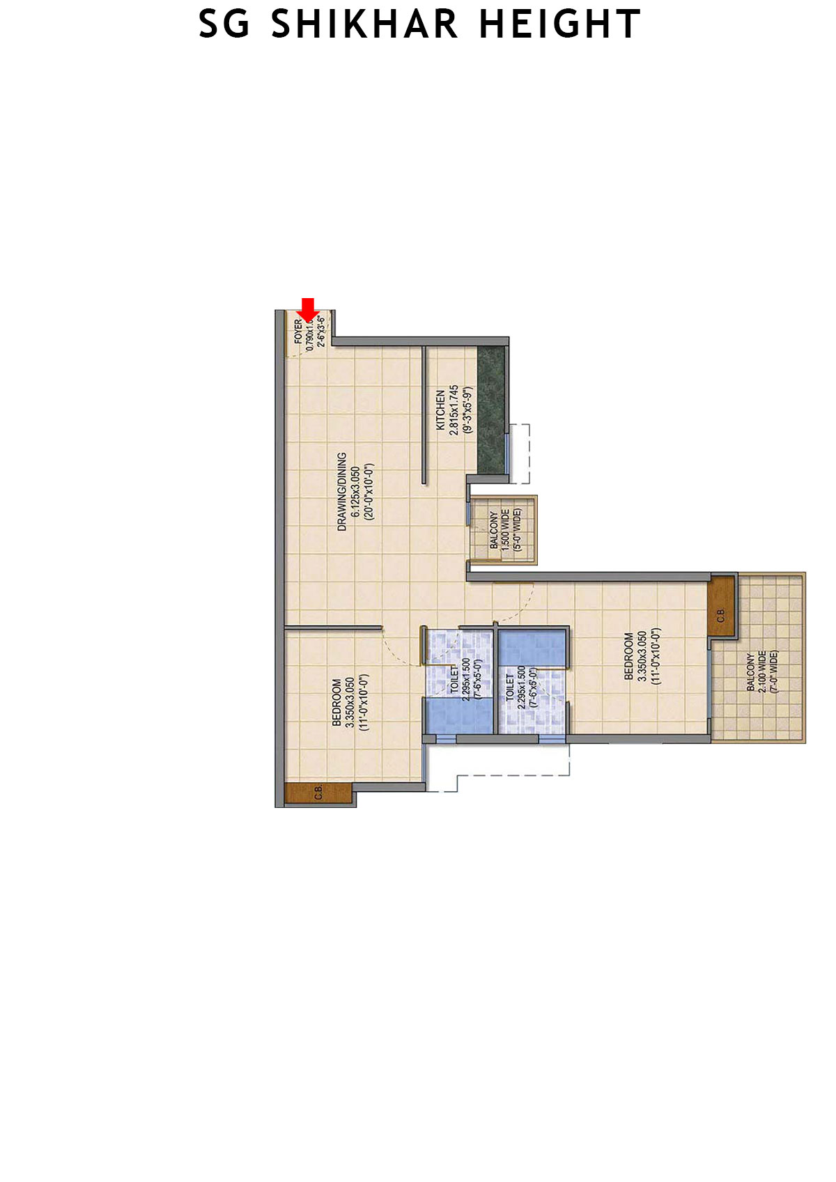 Sg Shikhar Height Tower A2 Unit 5 Floor Plan