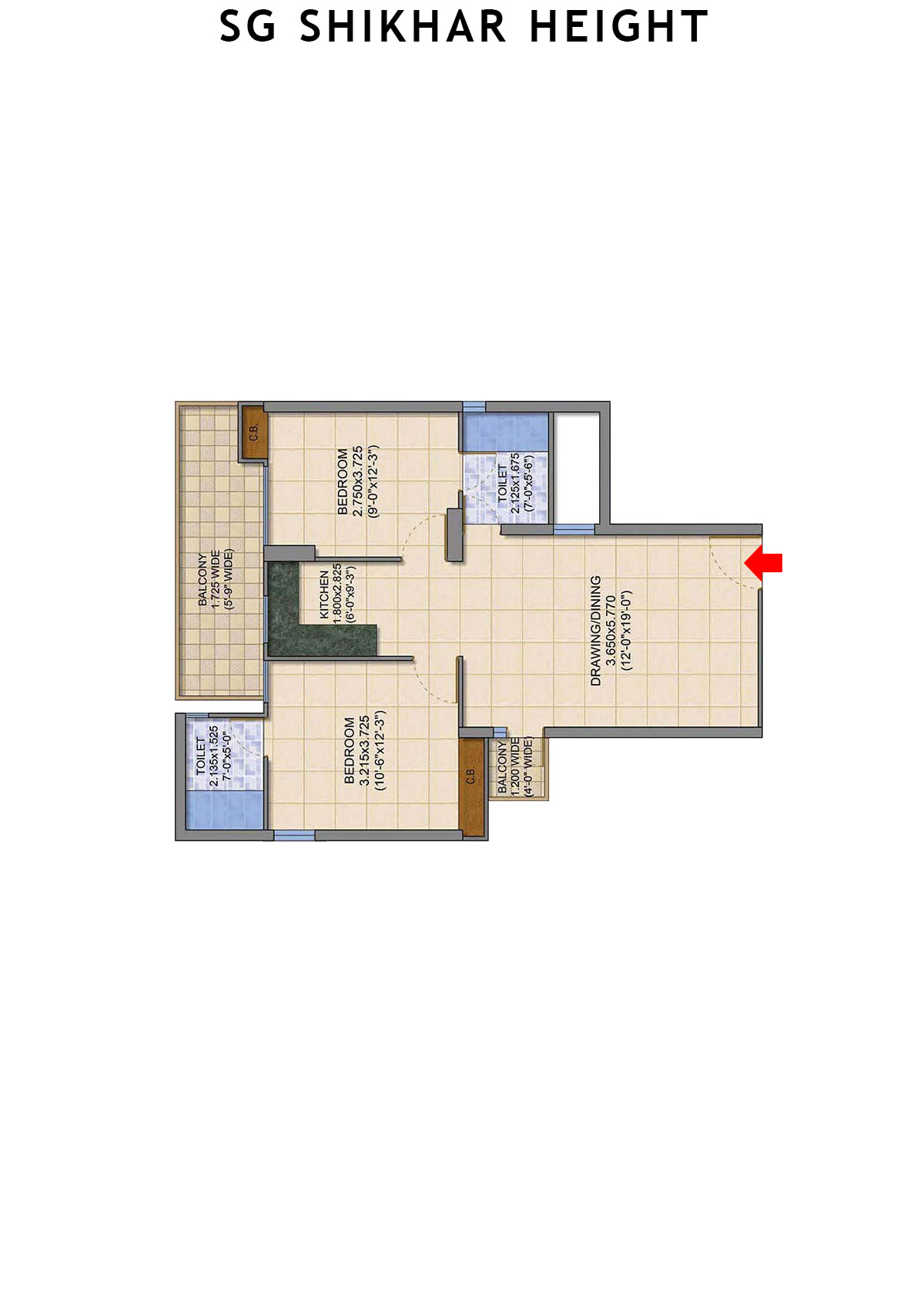 Sg Shikhar Height Tower A2 Unit 7 Floor Plan