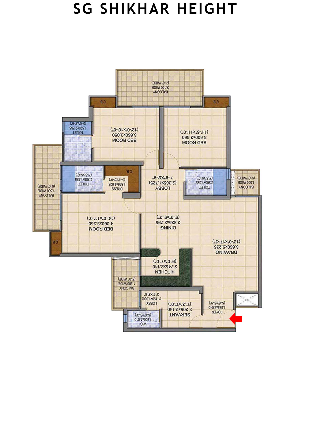 Sg Shikhar Height Tower A3 Unit 1 Floor Plan