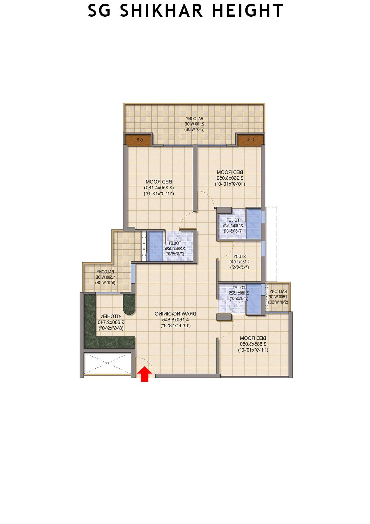 Sg Shikhar Height Tower A3 Unit 2 Floor Plan