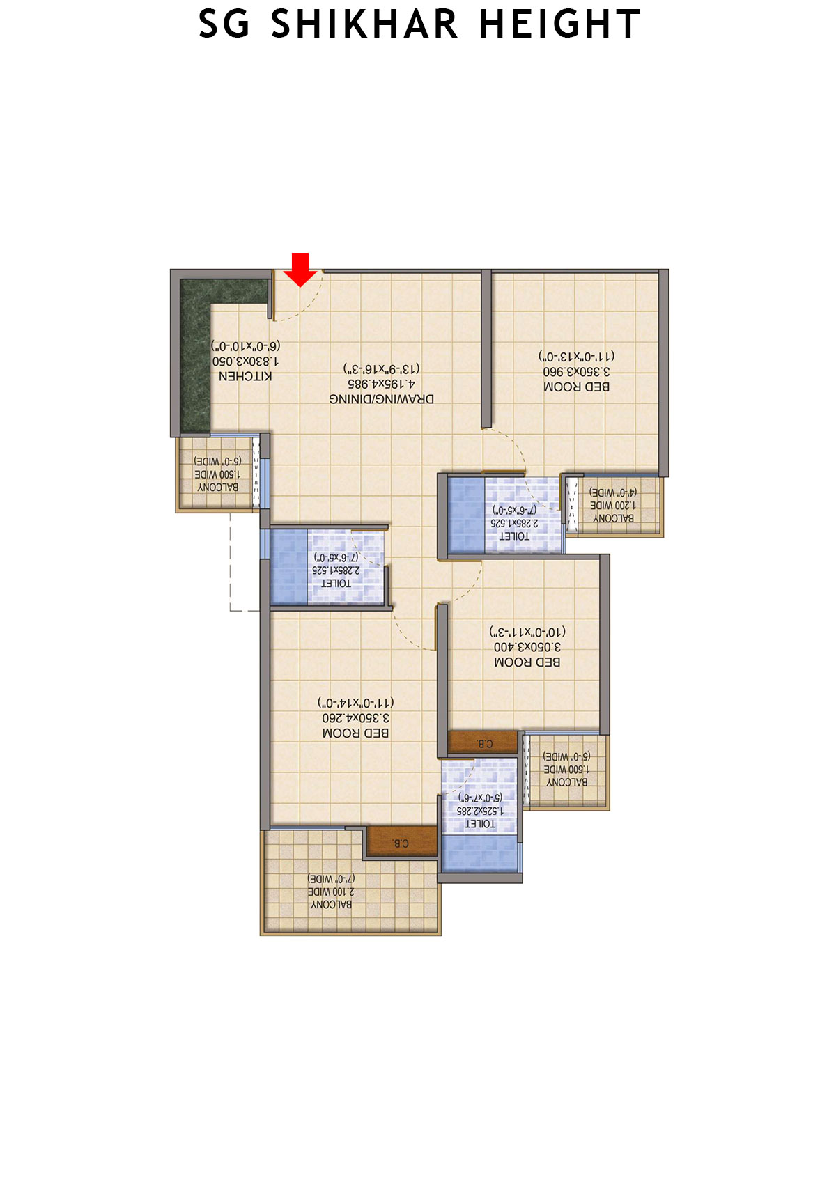 Sg Shikhar Height Tower A3 Unit 4 Floor Plan