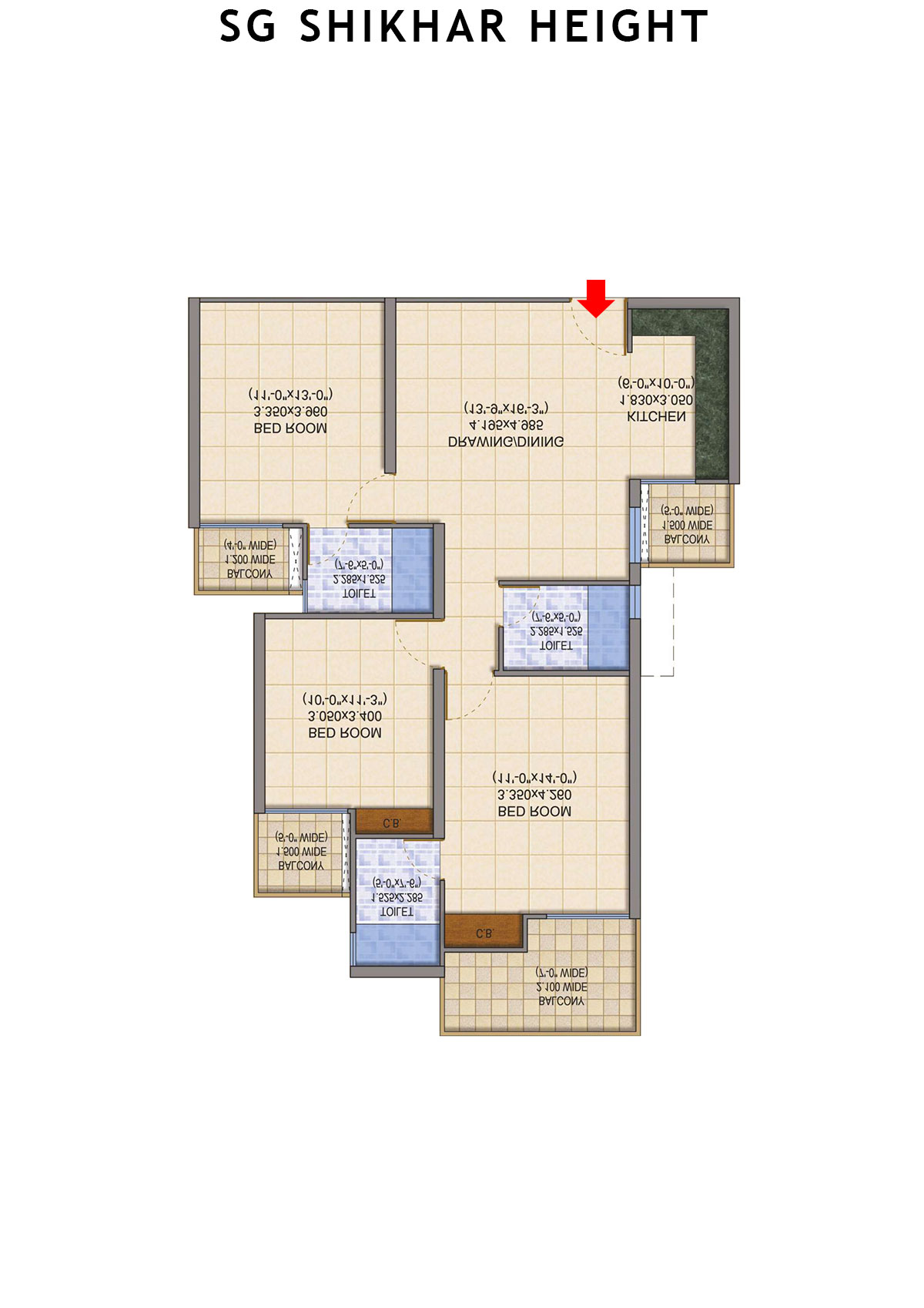 Sg Shikhar Height Tower A3 Unit 5 Floor Plan