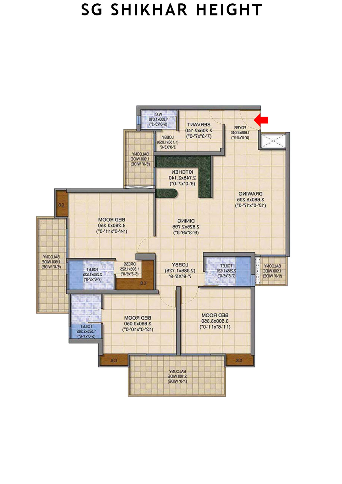 Sg Shikhar Height Tower A3 Unit 6 Floor Plan