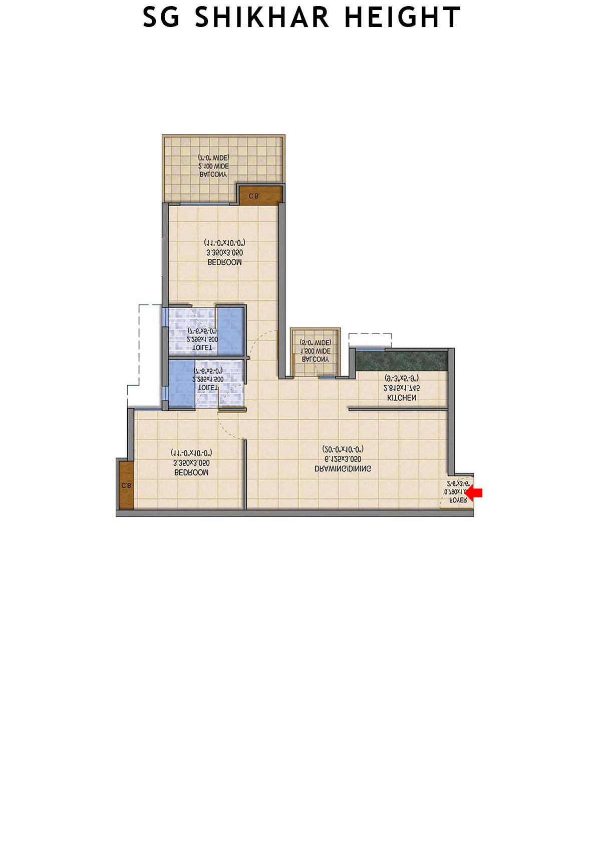 Sg Shikhar Height Tower A4 Unit 1 Floor Plan