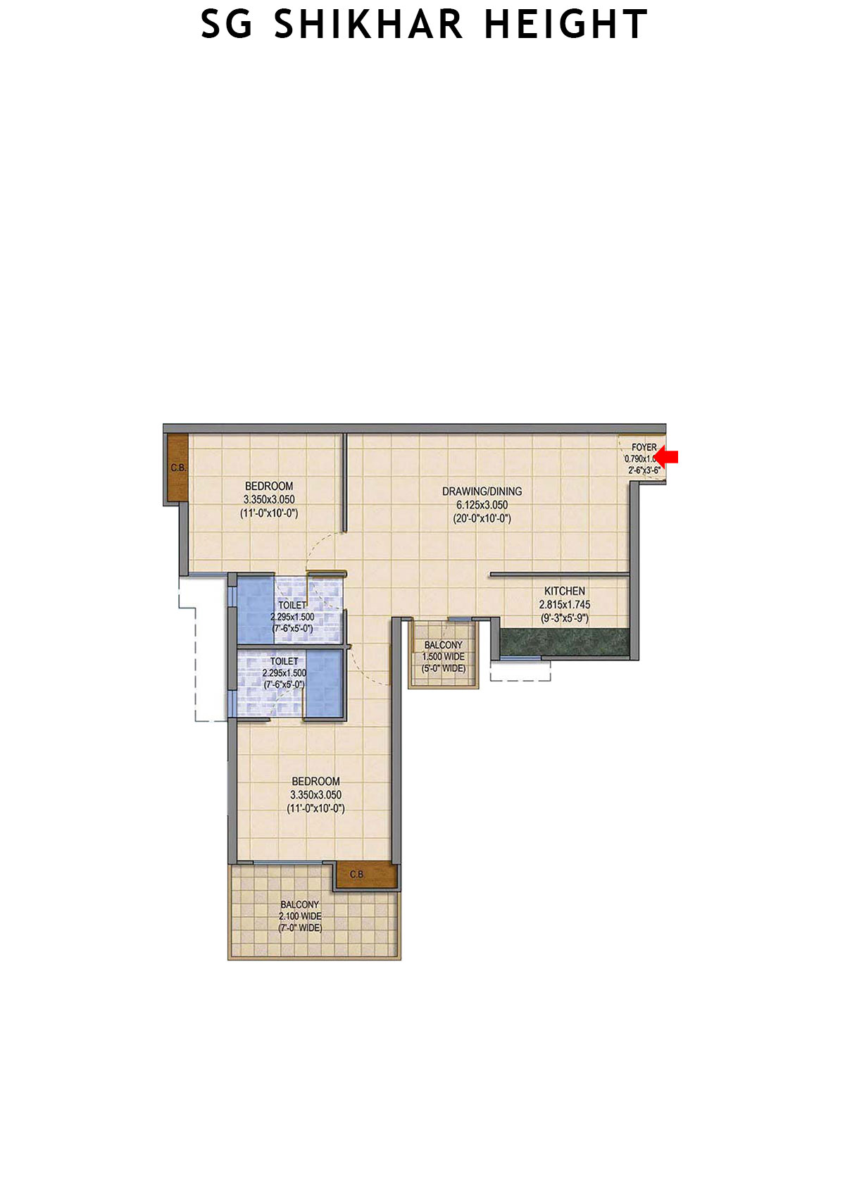 Sg Shikhar Height Tower A4 Unit 2 Floor Plan
