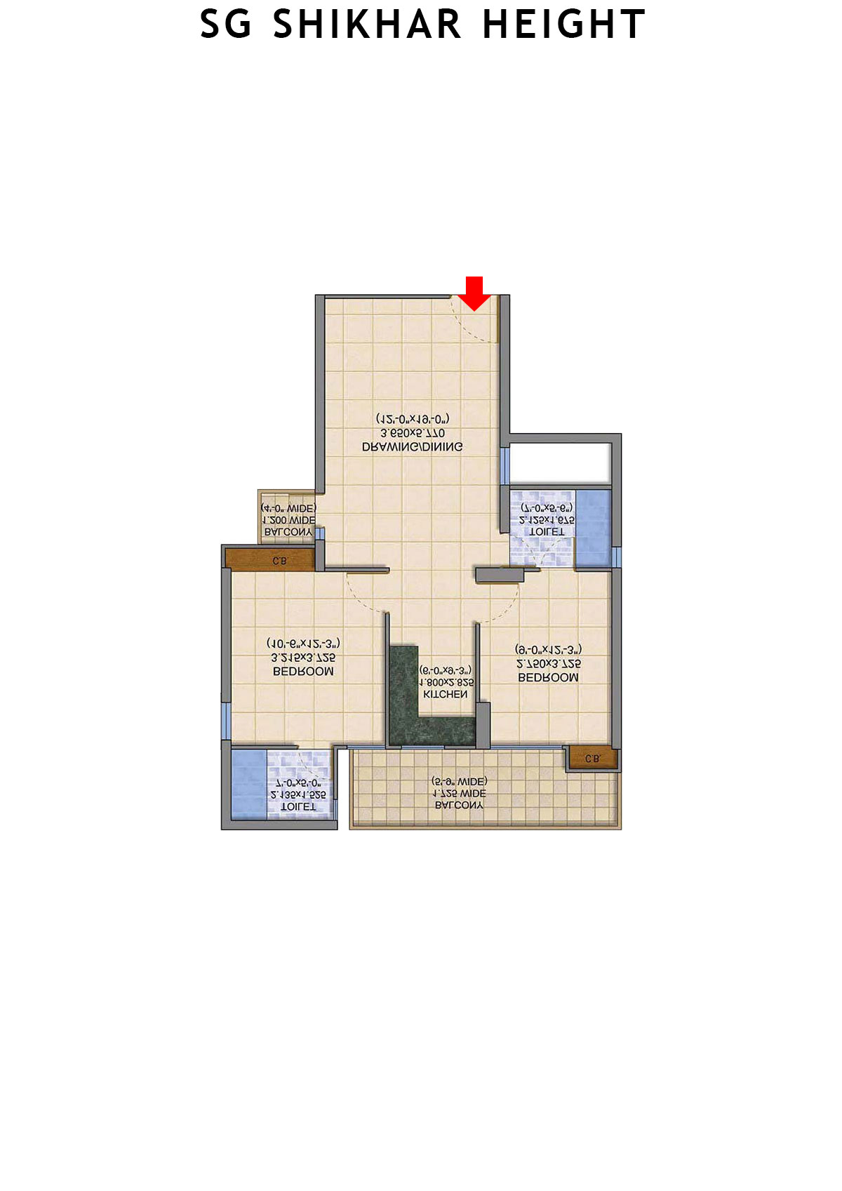 Sg Shikhar Height Tower A4 Unit 3 Floor Plan