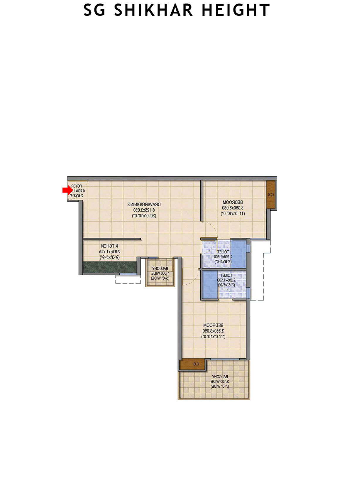 Sg Shikhar Height Tower A4 Unit 5 Floor Plan