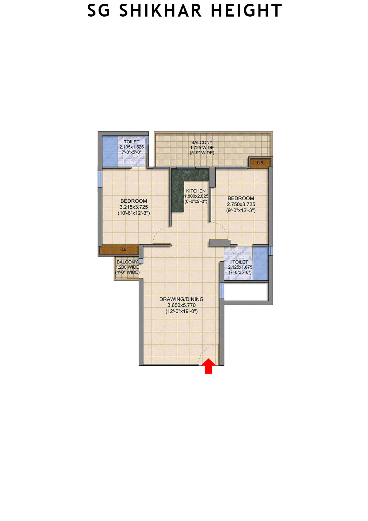 Sg Shikhar Height Tower A4 Unit 8 Floor Plan