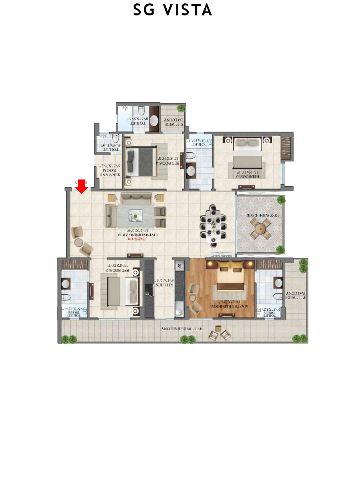 SG Vista Block A Unit 1 Floor Plan