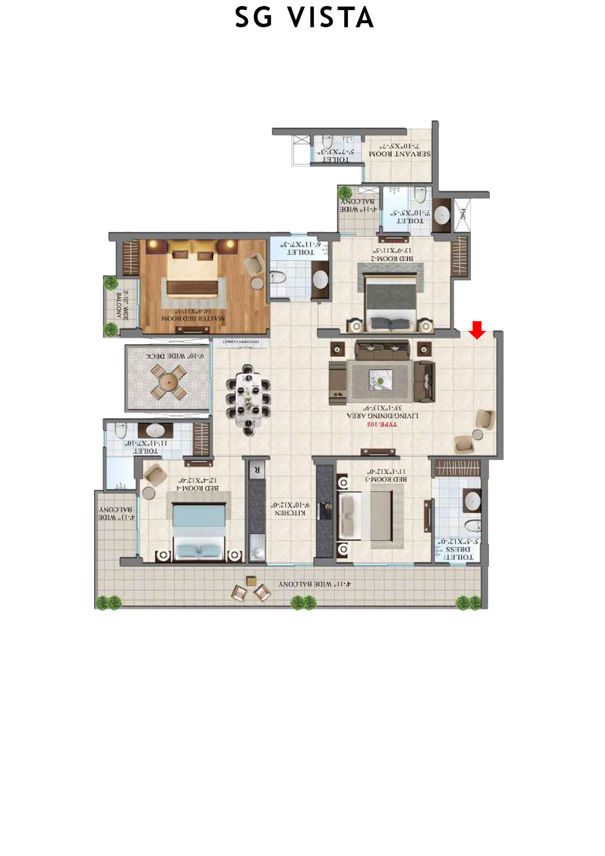 SG Vista Block A Unit 2 Floor Plan