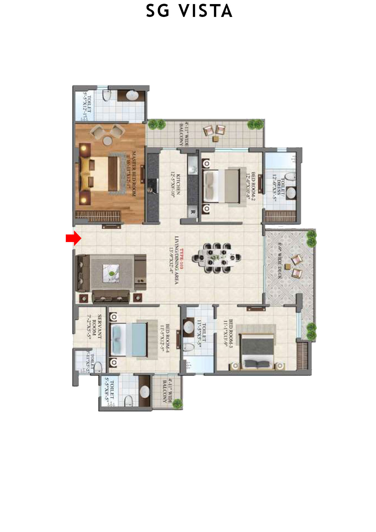 SG Vista Block A Unit 3 Floor Plan