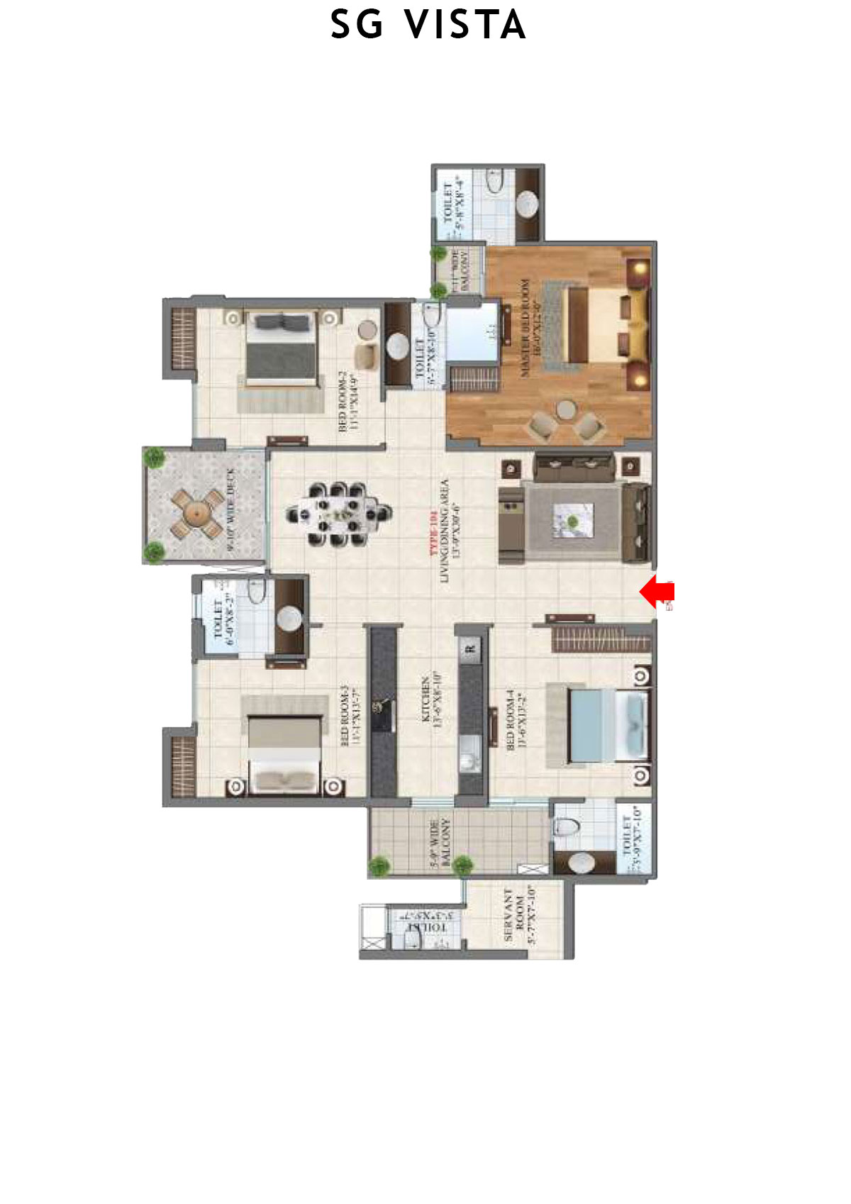 SG Vista Block A Unit 4 Floor Plan