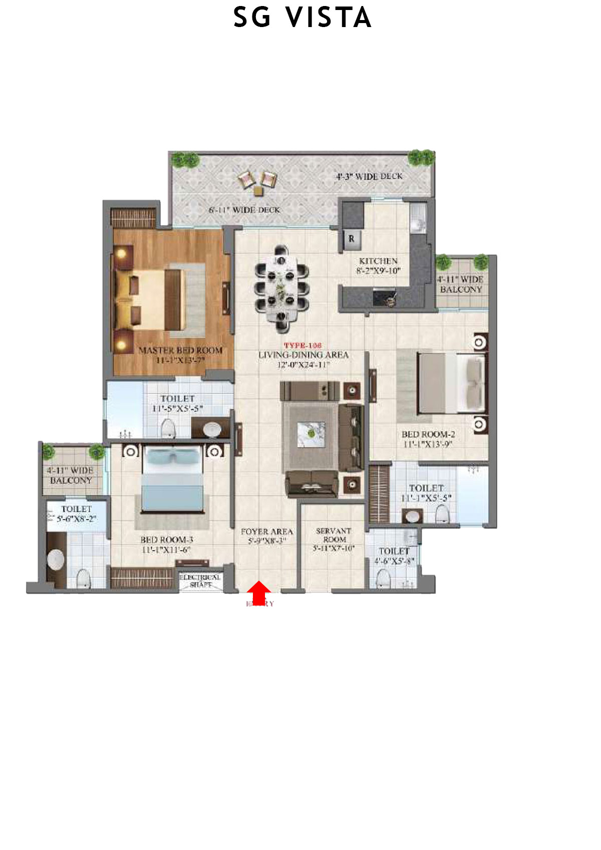 SG Vista Block B Unit 6 Floor Plan