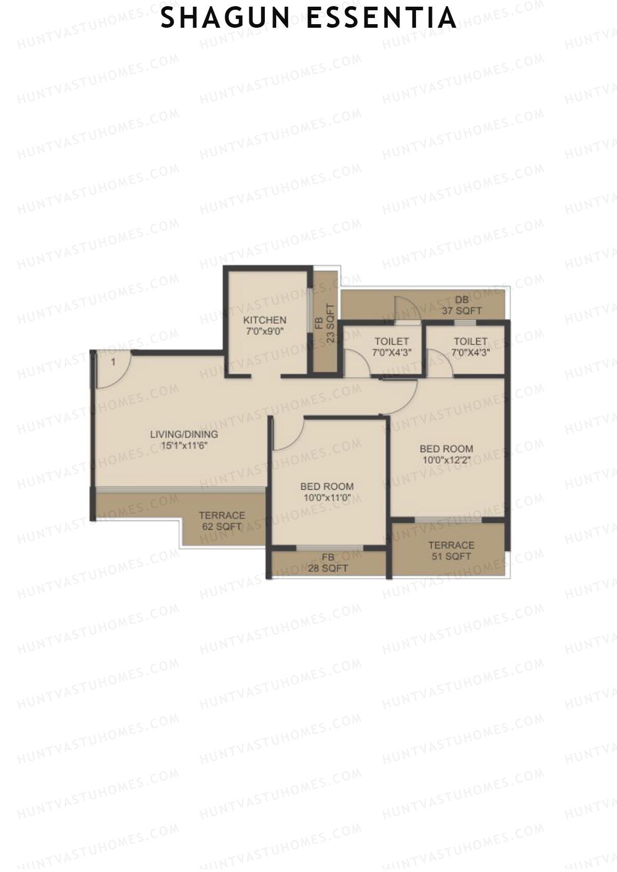Shagun Essentia Tower A Unit 1 Floor Plan