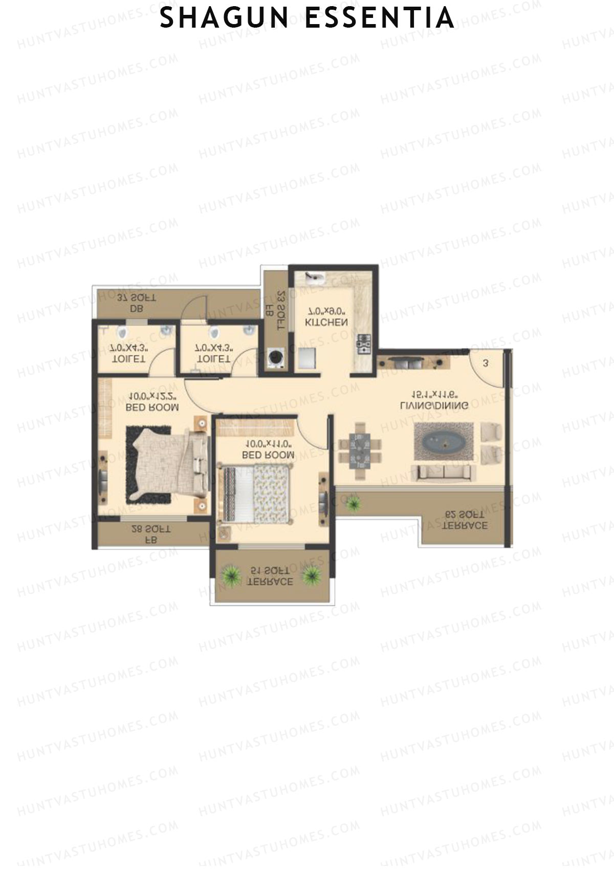 Shagun Essentia Tower A Unit 2 Floor Plan