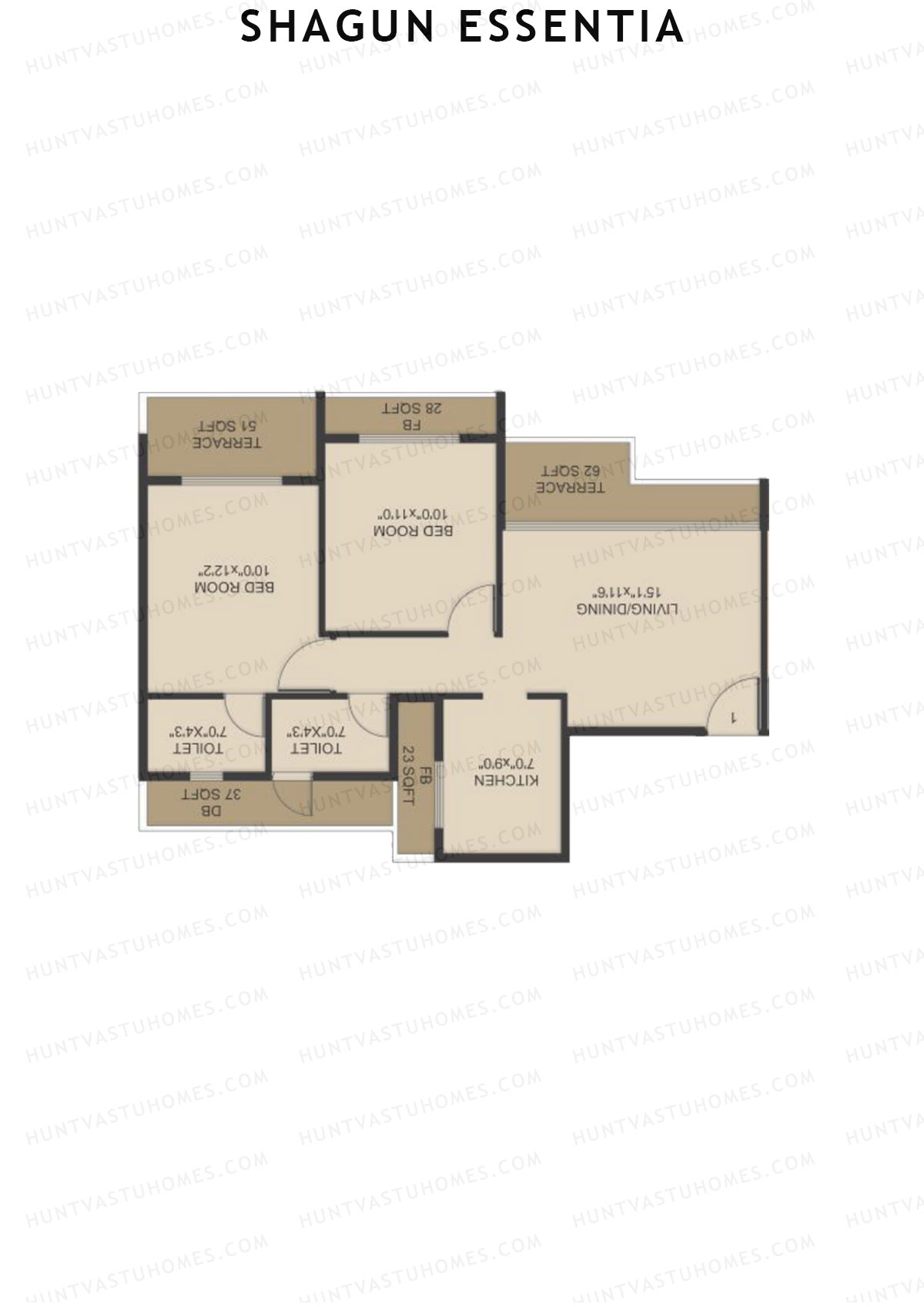 Shagun Essentia Tower A Unit 3 Floor Plan