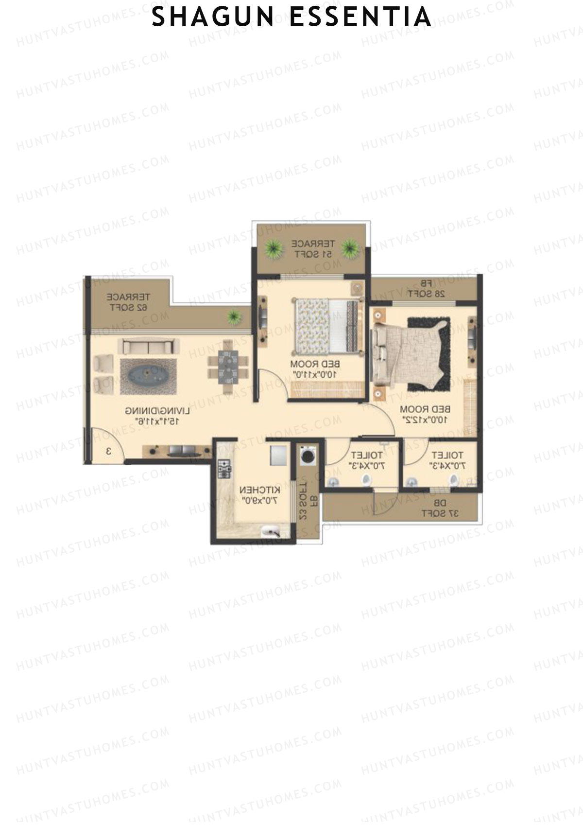 Shagun Essentia Tower A Unit 4 Floor Plan