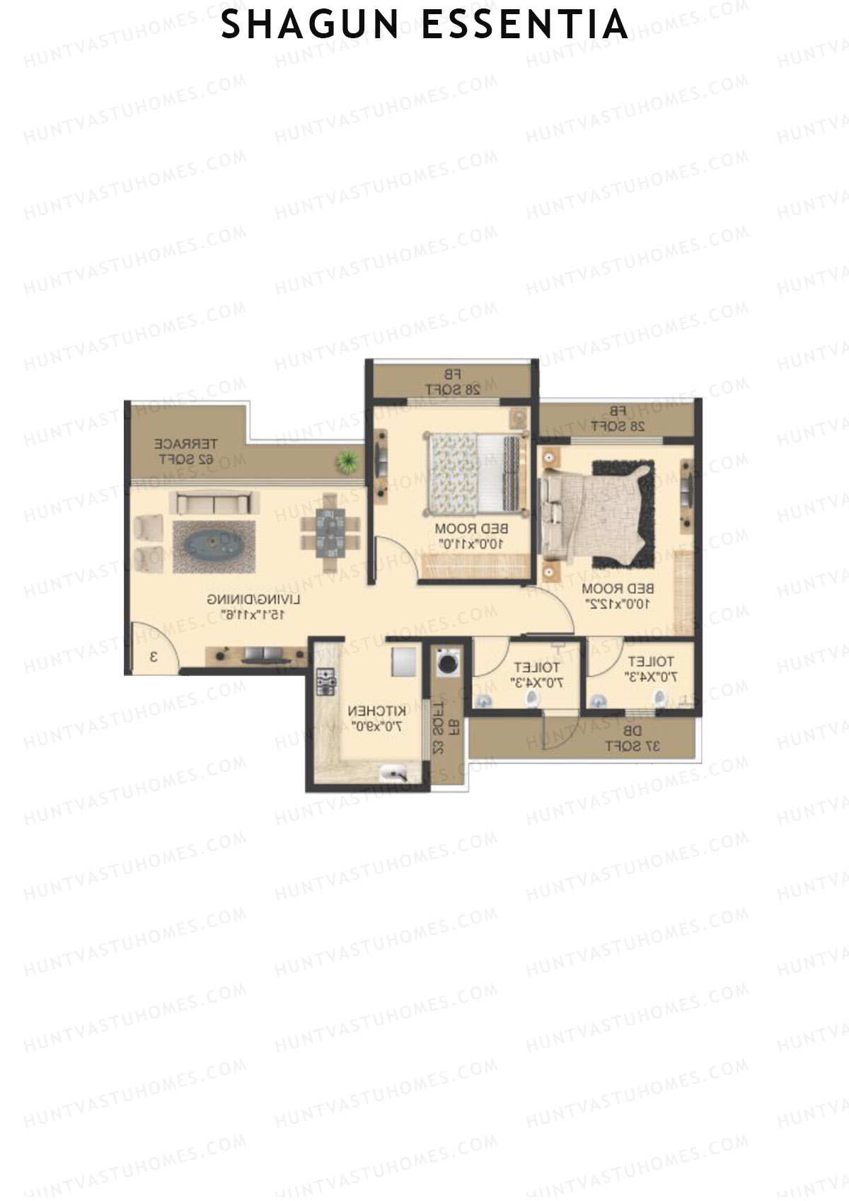 Shagun Essentia Tower A Unit 4 Floor Plan