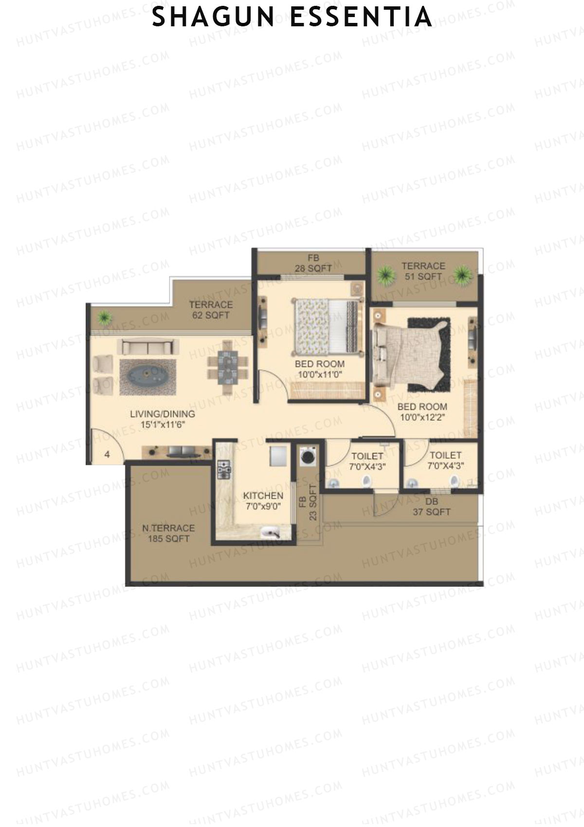 Shagun Essentia Tower A Unit 4 Floor Plan