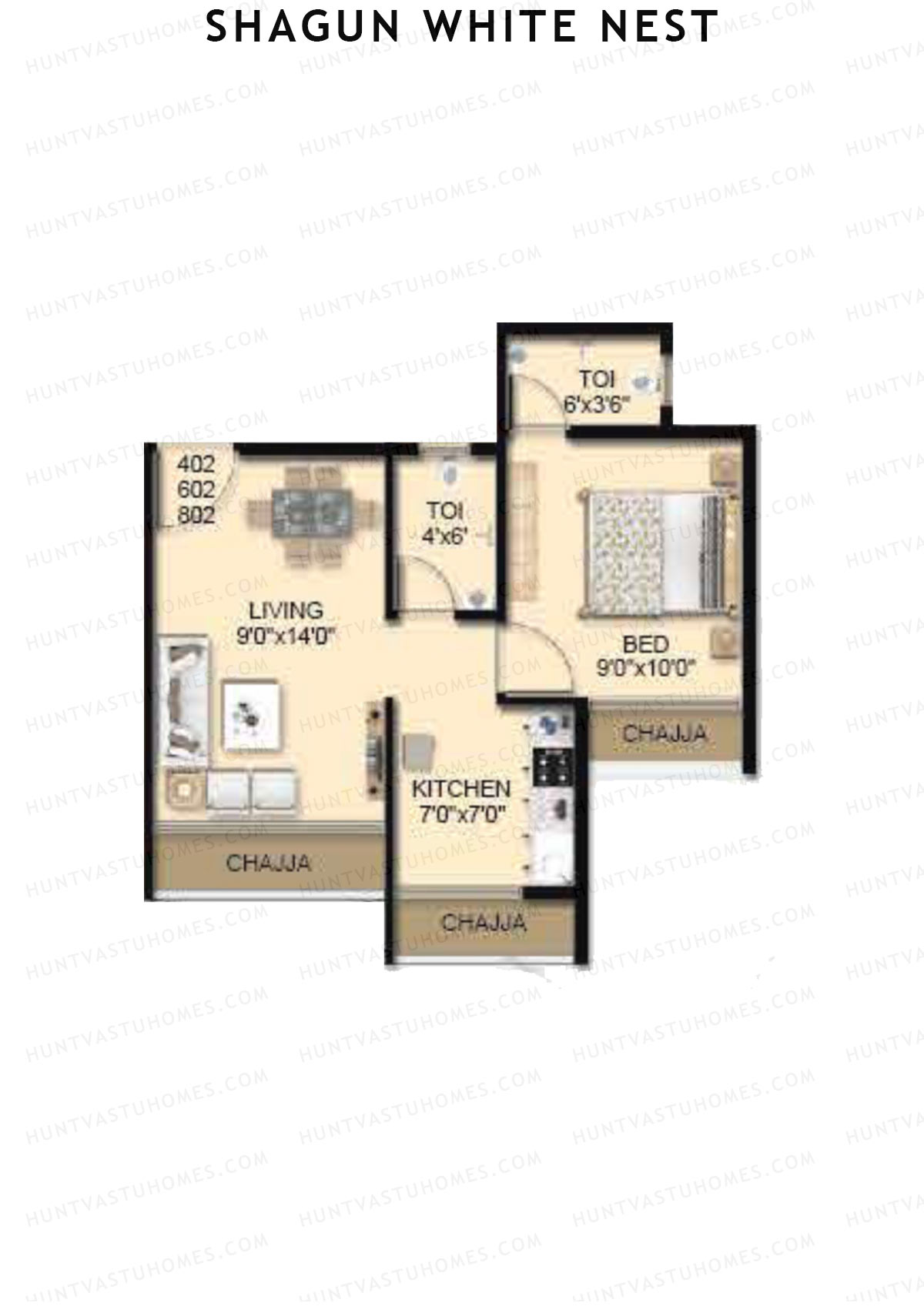 Shagun White Nest Block A Unit 2 Floor Plan