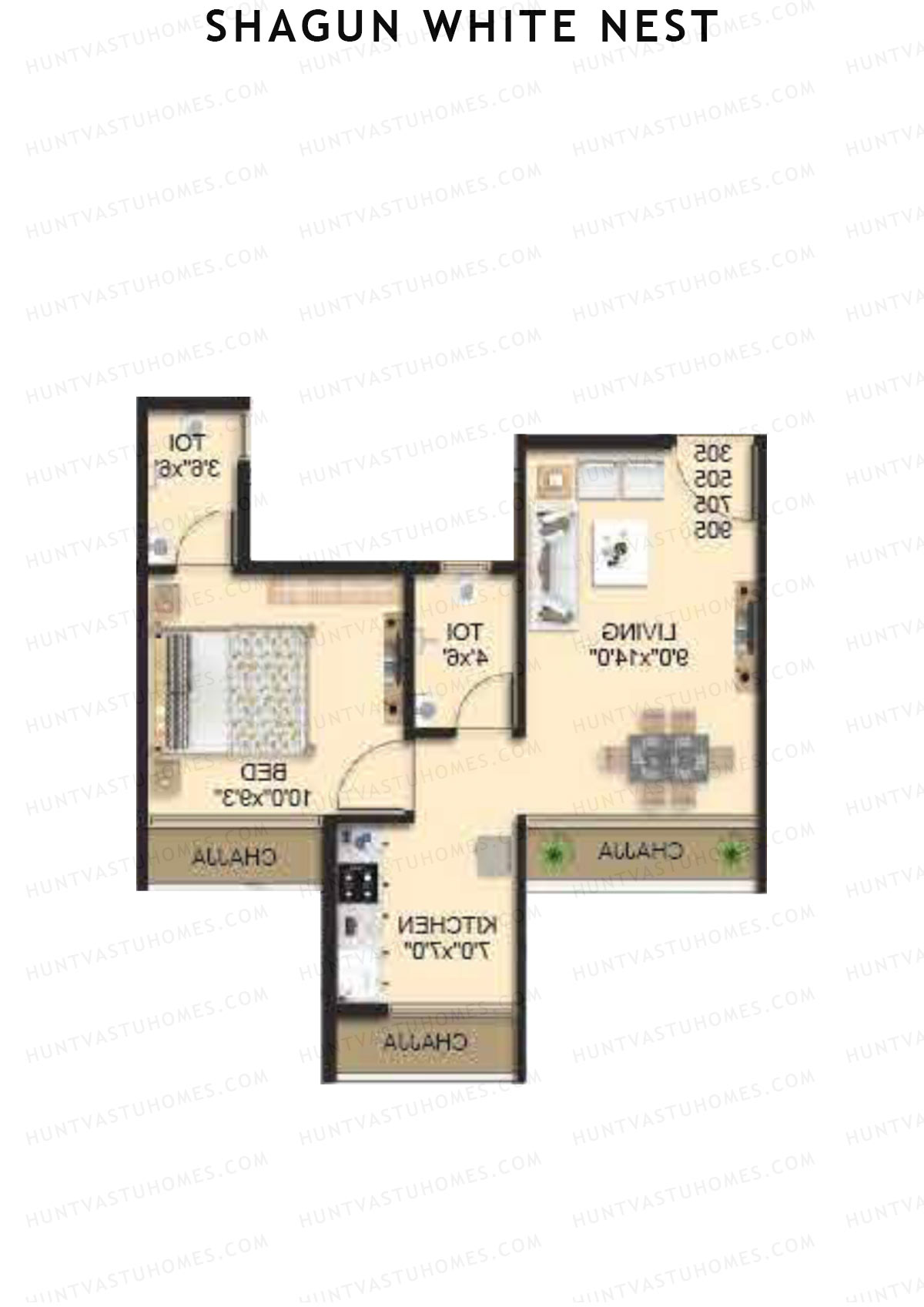 Shagun White Nest Block A Unit 3 Floor Plan