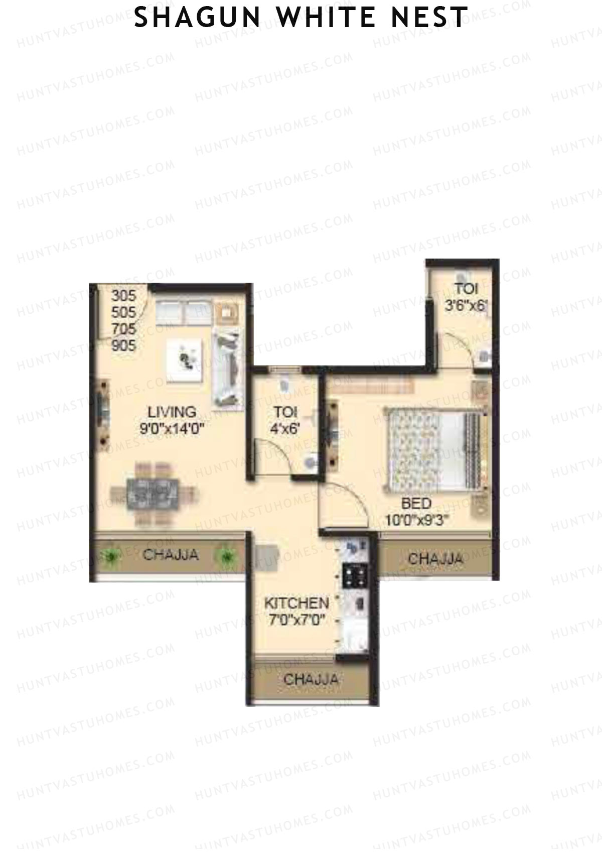 Shagun White Nest Block A Unit 5 Floor Plan