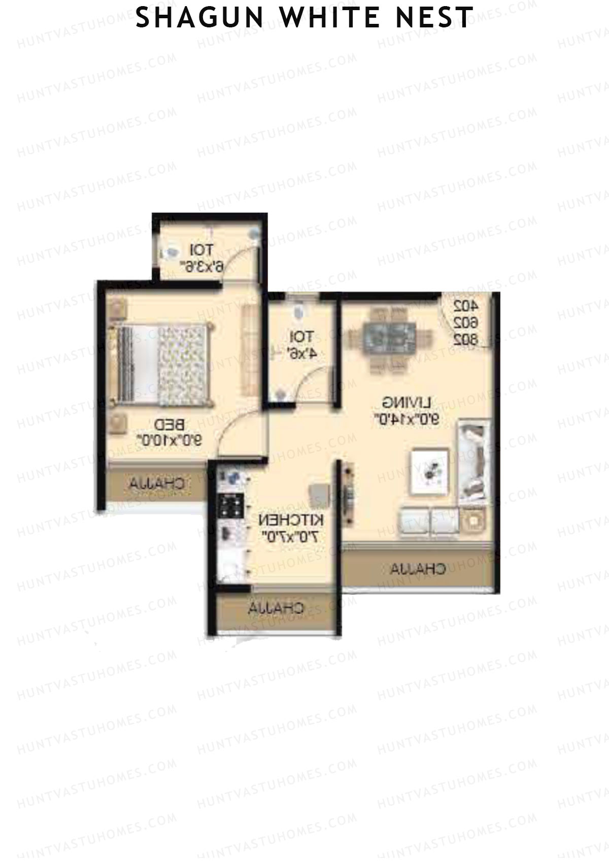 Shagun White Nest Block A Unit 6 Floor Plan