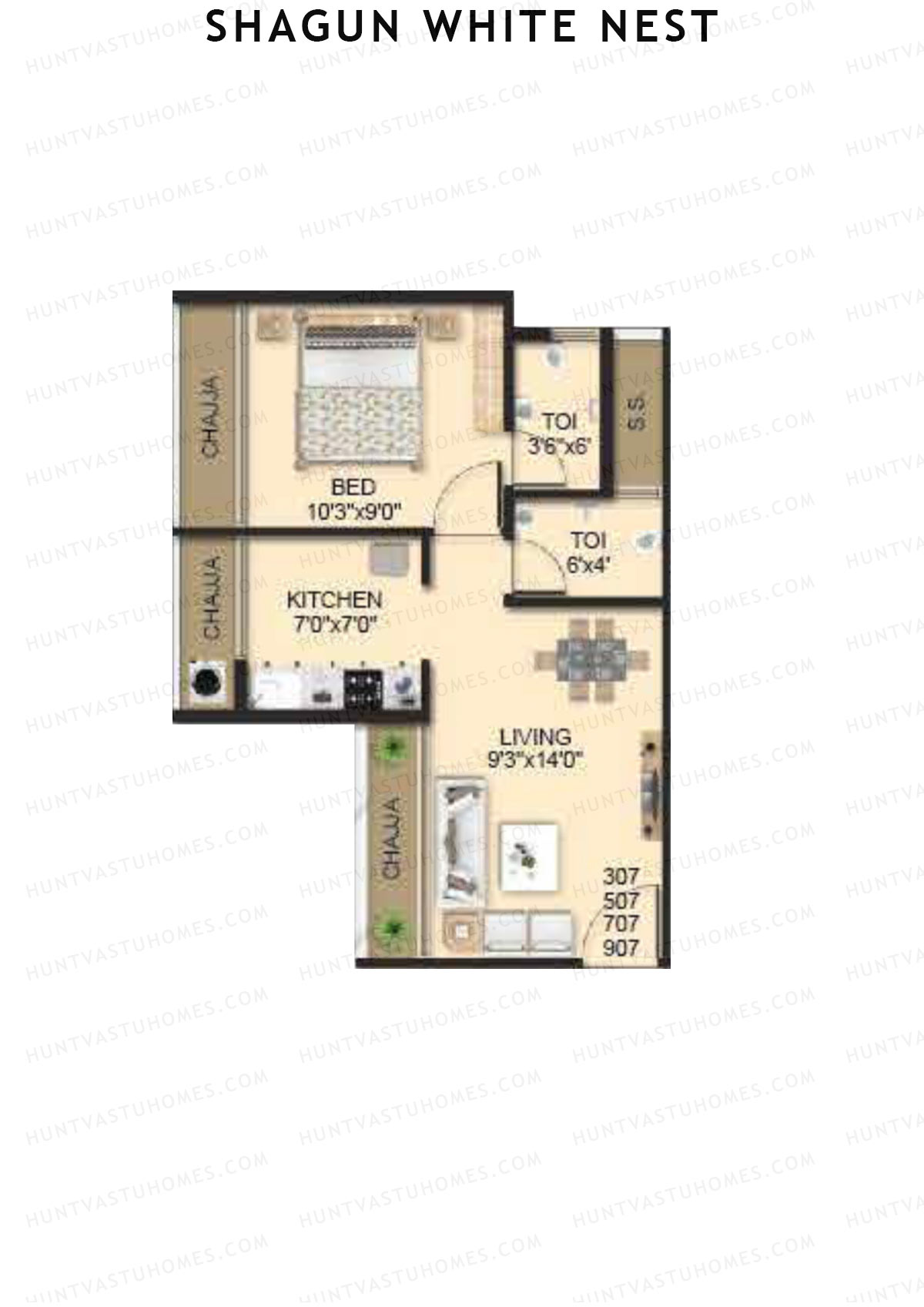 Shagun White Nest Block A Unit 7 Floor Plan