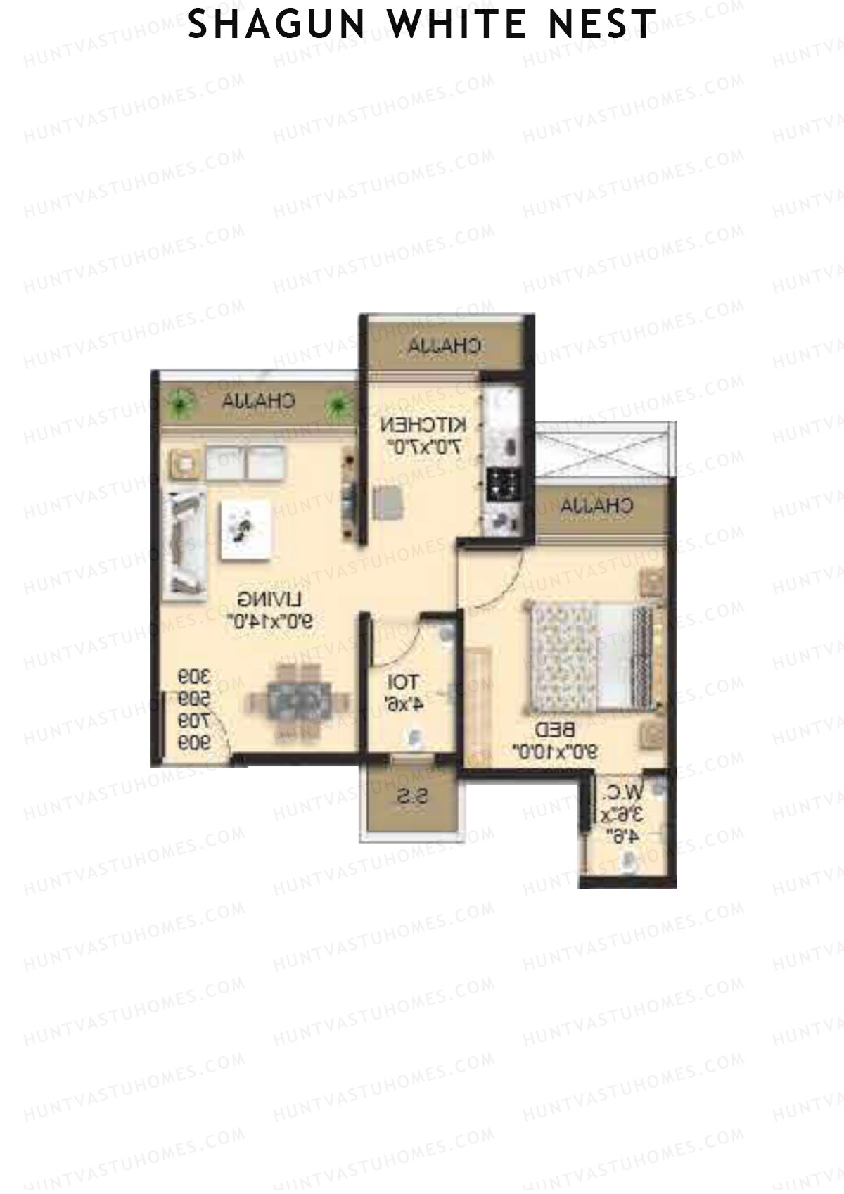 Shagun White Nest Block A Unit 8 Floor Plan