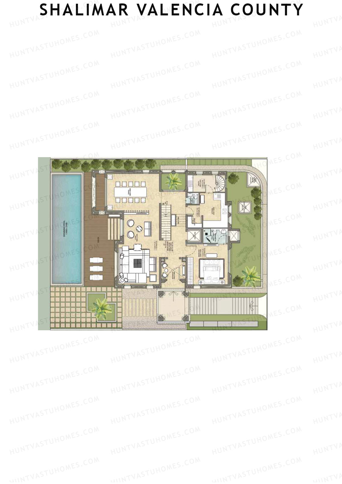 Shalimar Valencia County, Villas 14-19, Unit 16 (Villa), 4BHK, Super Area 6129   sq ft 