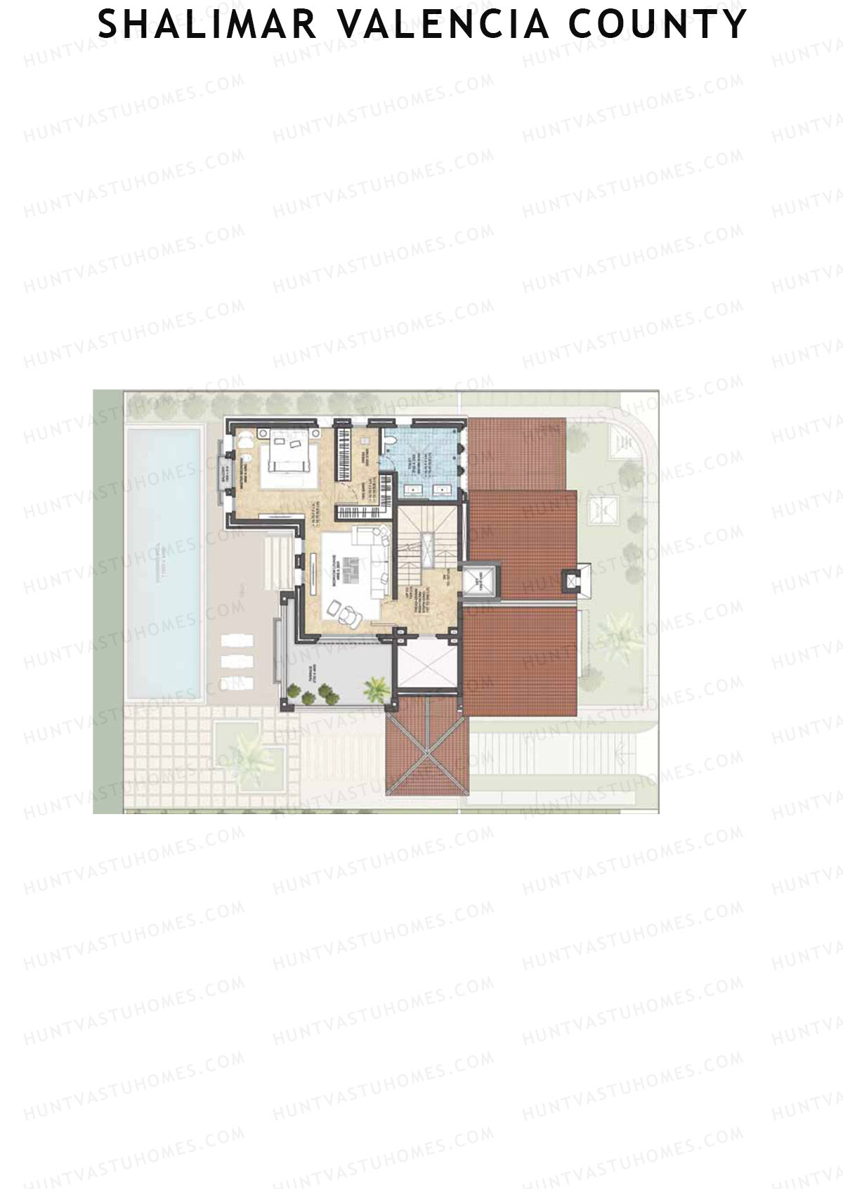 Shalimar Valencia County, Villas 14-19, Unit 17 (Villa), 4BHK, Super Area 6129   sq ft 
