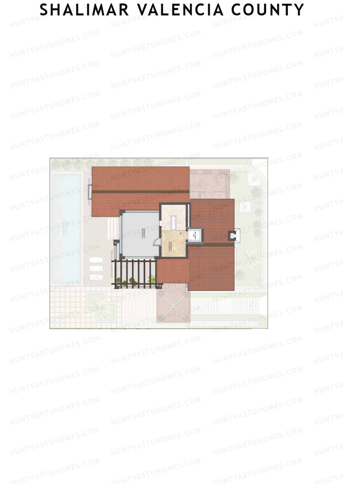Shalimar Valencia County, Villas 14-19, Unit 18 (Villa), 4BHK, Super Area 6129   sq ft 