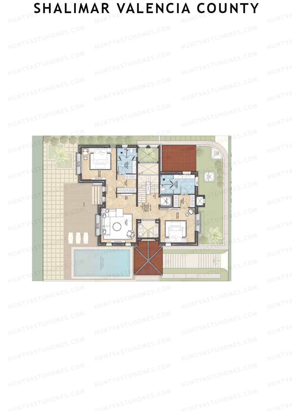 Shalimar Valencia County, Villas 1-6, Unit 2 (Villa), 4BHK, Super Area 6129   sq ft 
