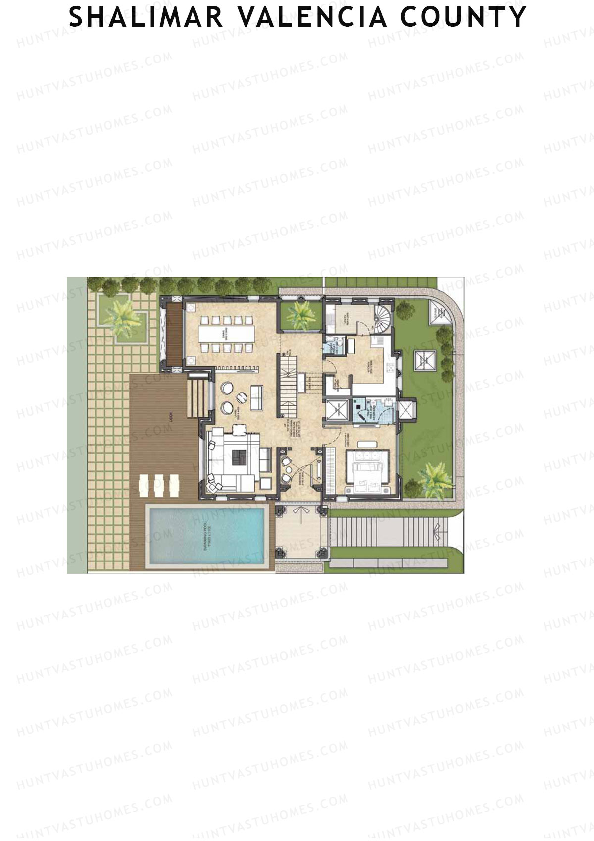 Shalimar Valencia County, Villas 1-6, Unit 3 (Villa), 4BHK, Super Area 6129   sq ft 