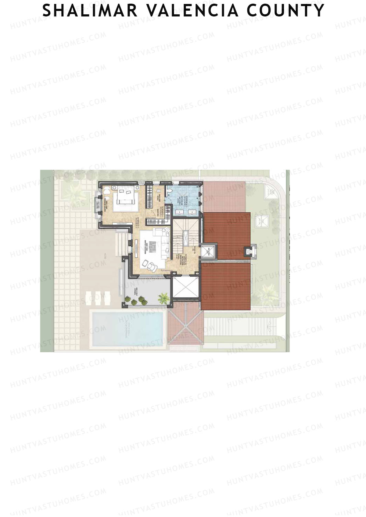 Shalimar Valencia County, Villas 1-6, Unit 4 (Villa), 4BHK, Super Area 6129   sq ft 