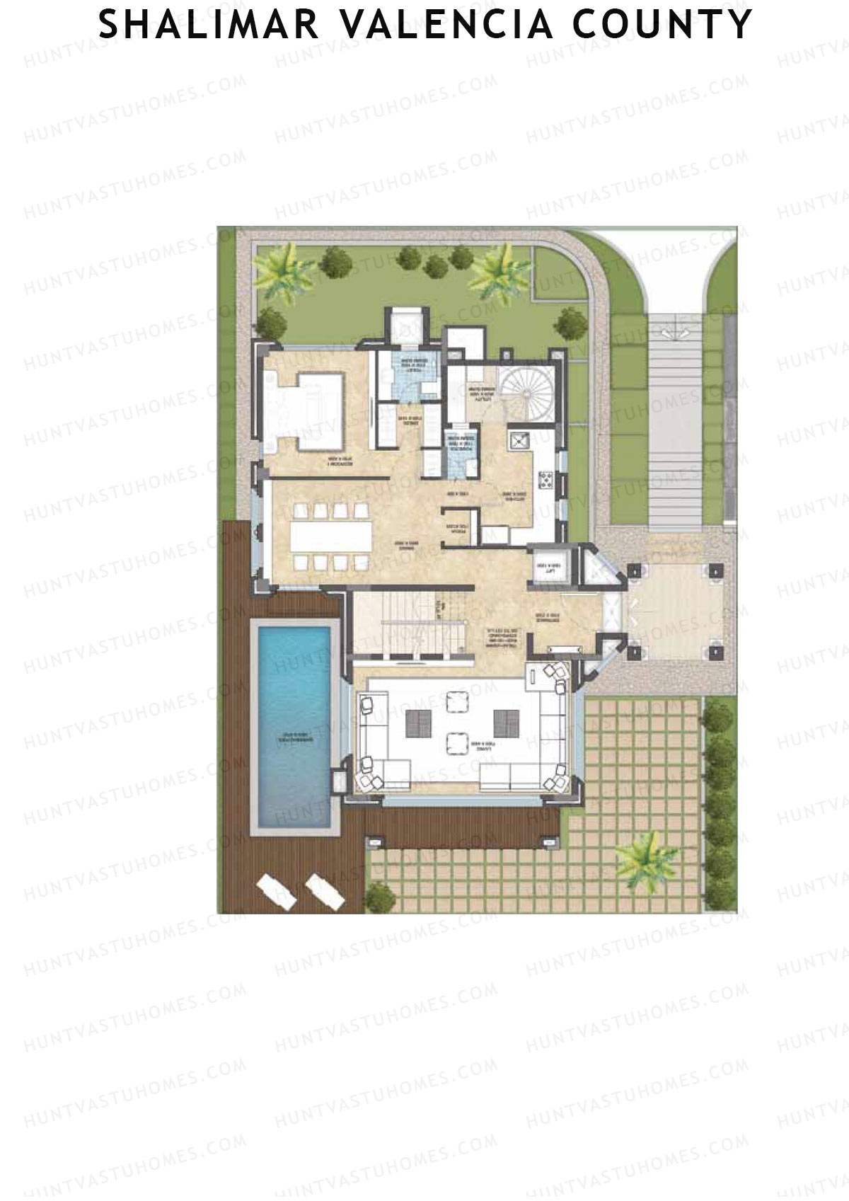 Shalimar Valencia County, Villas 24-30, Unit 25 (Villa), 4BHK, Super Area 6470   sq ft 