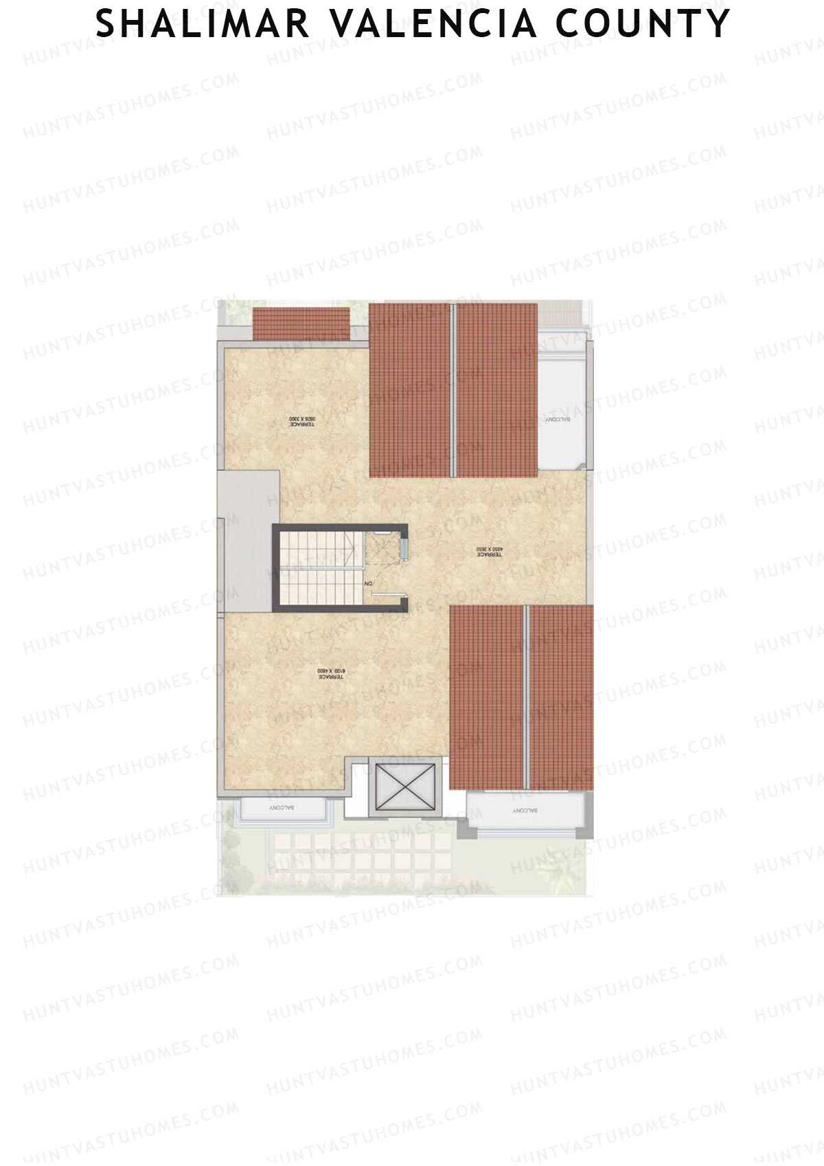 Shalimar Valencia County, Villas 47-61, Unit 49 (Villa), 4BHK, Super Area 4085   sq ft 